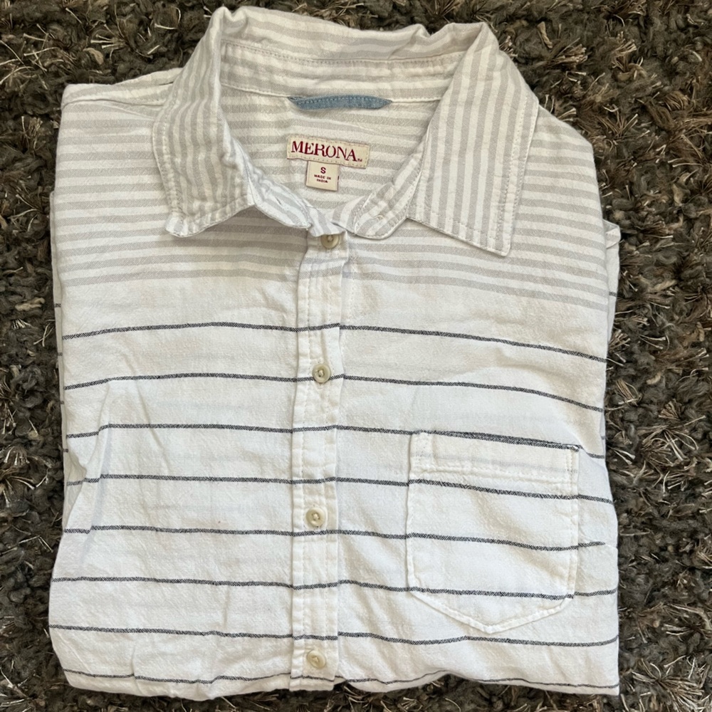 MERONA Striped Button Down Shirt | S